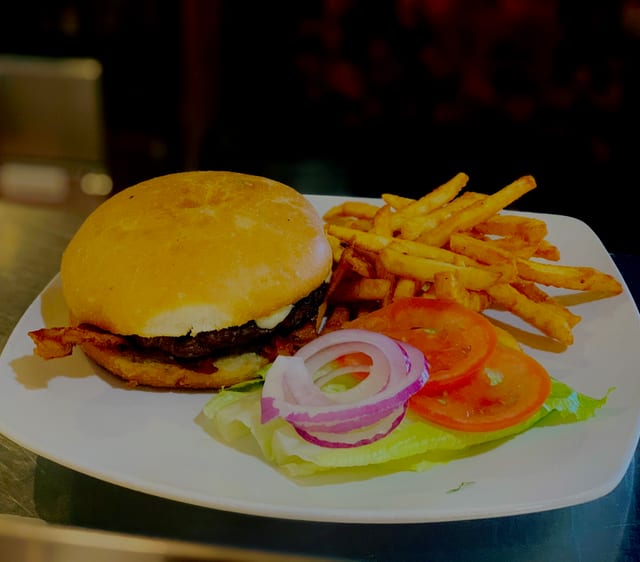 Homemade Italian Burger Sandwich.