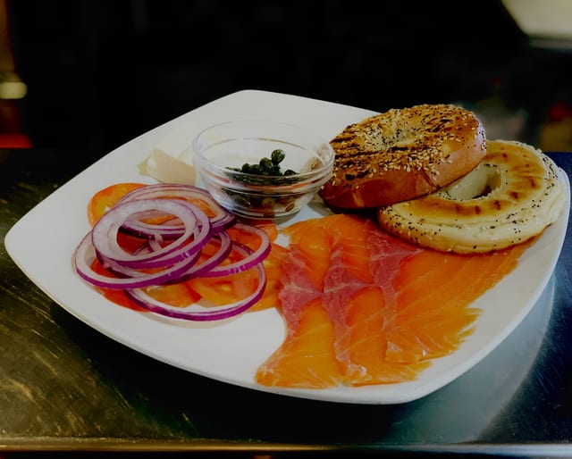 Smoked Salmon Bagel.